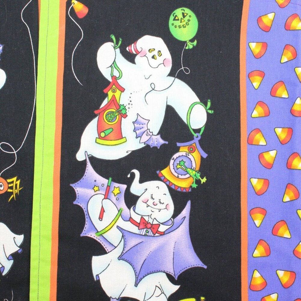 Handmade Halloween Vest Ghosts Candy Corn Pumpkins Reversible Teacher School - Picture 8 of 11